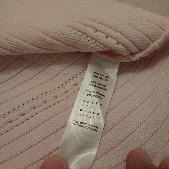 White House Black Marketlol Light Pink Textured Blouse - Picture 3 of 12